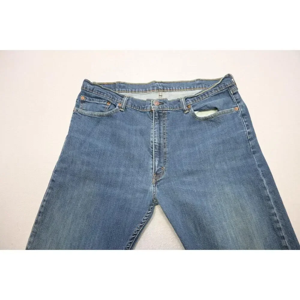 Levi's‎ 505 Regular Fit Straight Stretch Rugged Denim Blue Jeans Mens Sz 40 x 32
